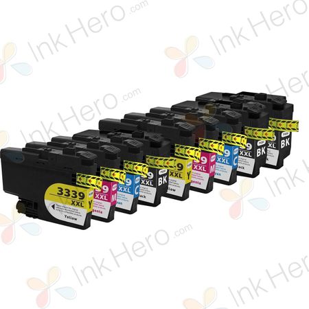 9 Pack Brother LC3339 Ultra High-Yield Compatible Ink Cartridges