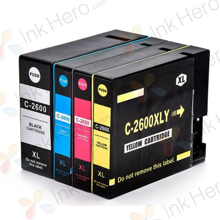 4 Pack High Yield Compatible Canon PGI-2600 Ink Cartridges