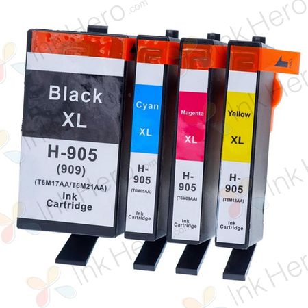 4 Pack High Yield Compatible HP 905XL Ink Cartridges