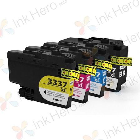 4 Pack Brother LC3337 Super High-Yield Compatible Ink Cartridges