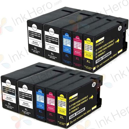 10 Pack Canon PGI-1600XL High-Yield Compatible Ink Cartridges