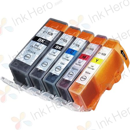 5 Pack Canon PGI-520 & CLI-521 Compatible Ink Cartridges