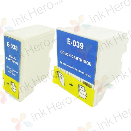 2 Pack Compatible Epson T038, T039 Ink Cartridges