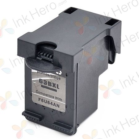 HP 63XL Black High-Yield Remanufactured Ink Cartridge (F6U64AA)